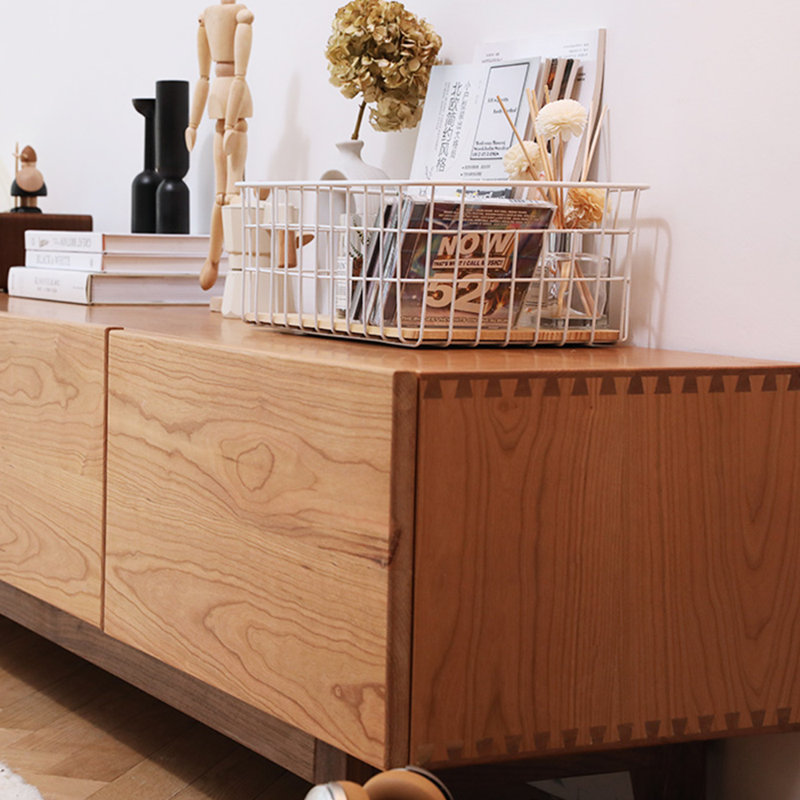 Meuble télé minimaliste de style japonais, 78.74"