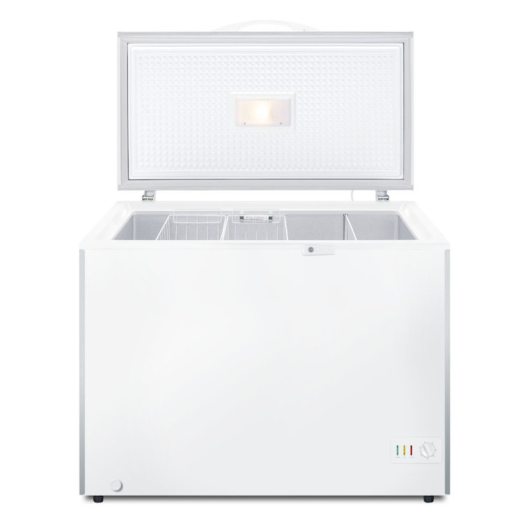 10 Cubic Feet Chest Freezer with Adjustable Temperature Controls and LED Light