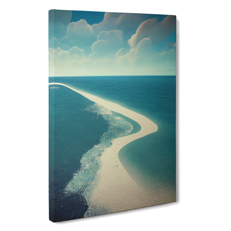 Beach Divide - Wrapped Canvas Painting, 50cm H x 35cm W x 3cm D