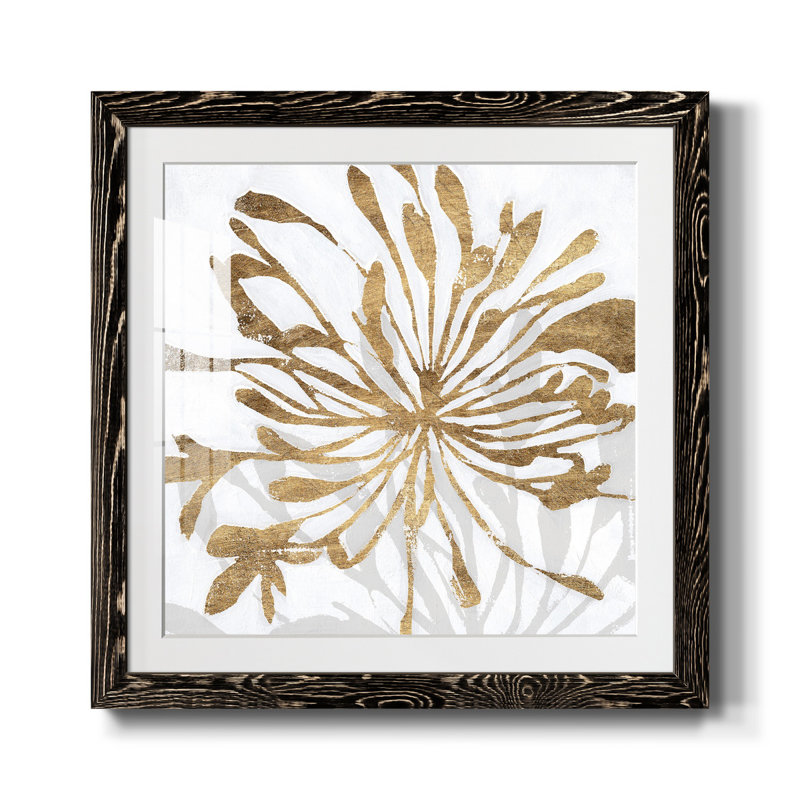 Golden Gilt Bloom I-Premium, reproduction encadrée prête à être accrochée, Cadre noir, H 20 po x l 20 po x P 1,5 po