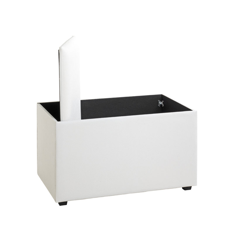 Krystof 65cm W Rectangle Footstool with Storage, White