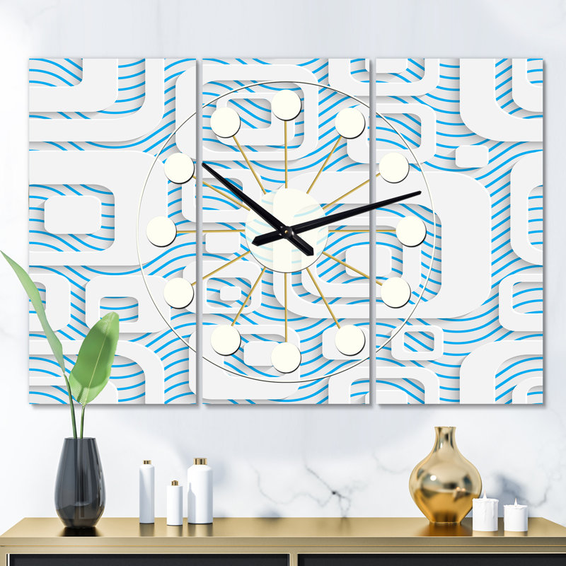Horloge murale surdimensionnée 3d i Mid-Century