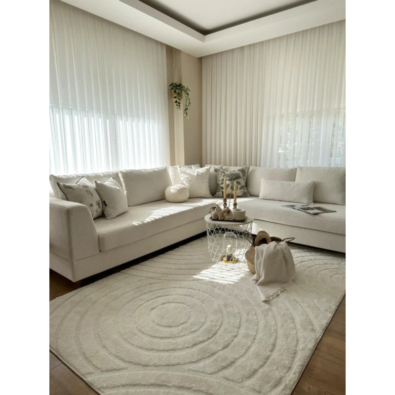 Tapis en coton Shellisa, Tapis de couloir 2 pi 8 po x 16 pi 5 po