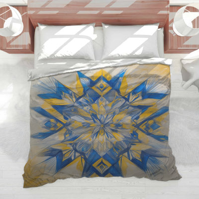Blue Yellow Kaleidoscope Comforter