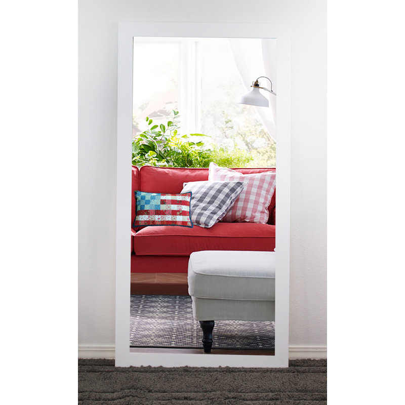 Alye Wood Flat Mirror, 78" H x 39" W x 0.75" D