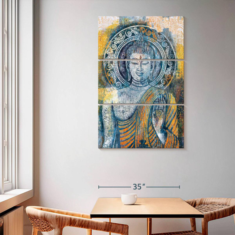 Bouddha en acrylique Leisha, H 65 po x l 42 po