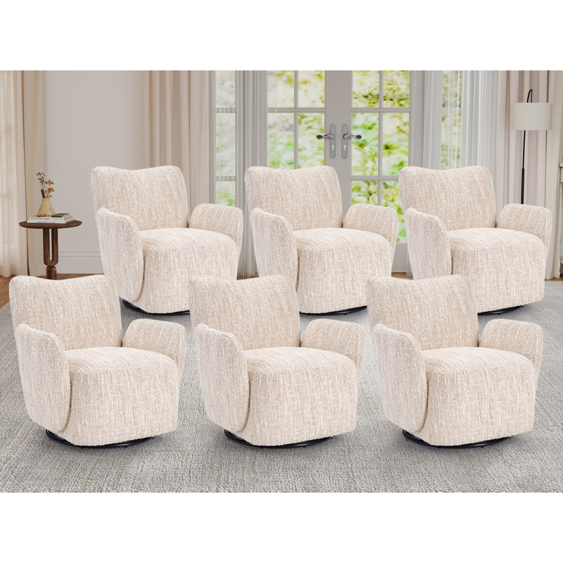 Ensemble de 6 fauteuils d'appoint 30,5 po, Beige
