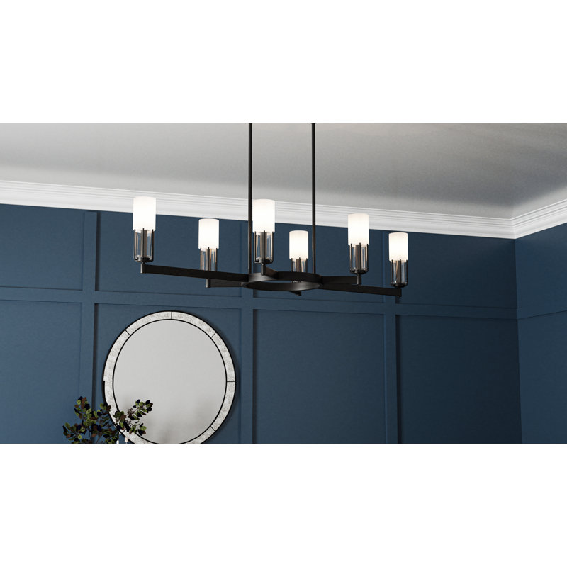 Cruz  Linear Chandelier, Matte Black