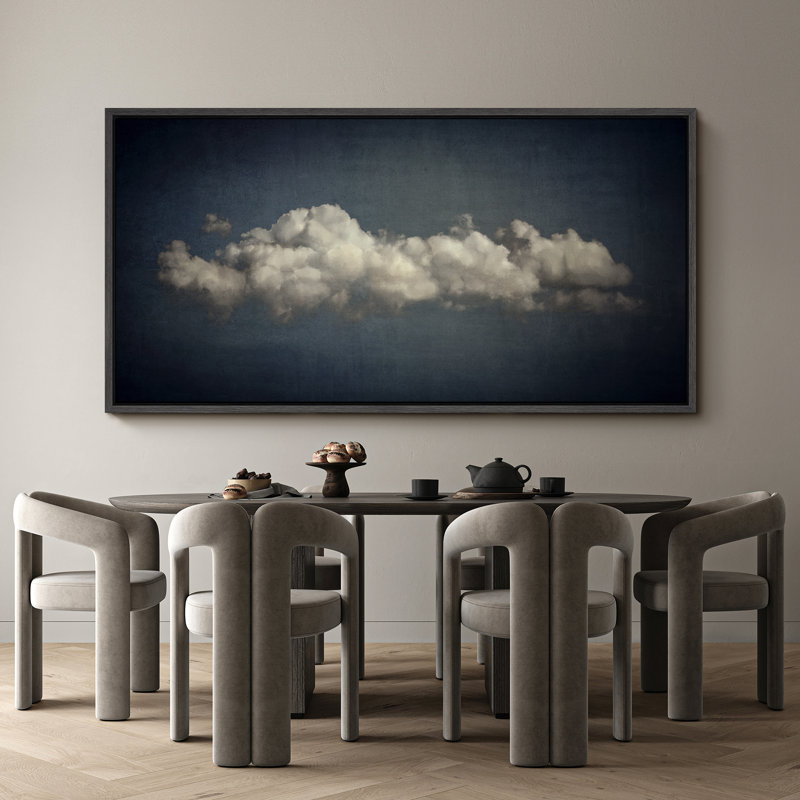 Œuvre de nuages bleu marine, images murales simples et minimalistes, impression numérique sur toile giclée sur toile