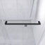56 à 60 po X P 76 po H Double porte de douche coulissante sans cadre au fini noir mat, verre trempé de 3 cm (3/8 po) (10 mm), installation réversible, sans fermeture en douceur-126836316