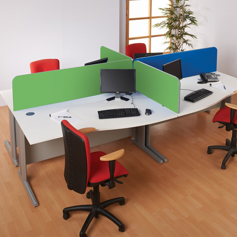 Desk Dividers, 40cm H x 80cm W x 3cm D, Apple