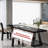 Black Rectangular Solid Wood desk-494609006