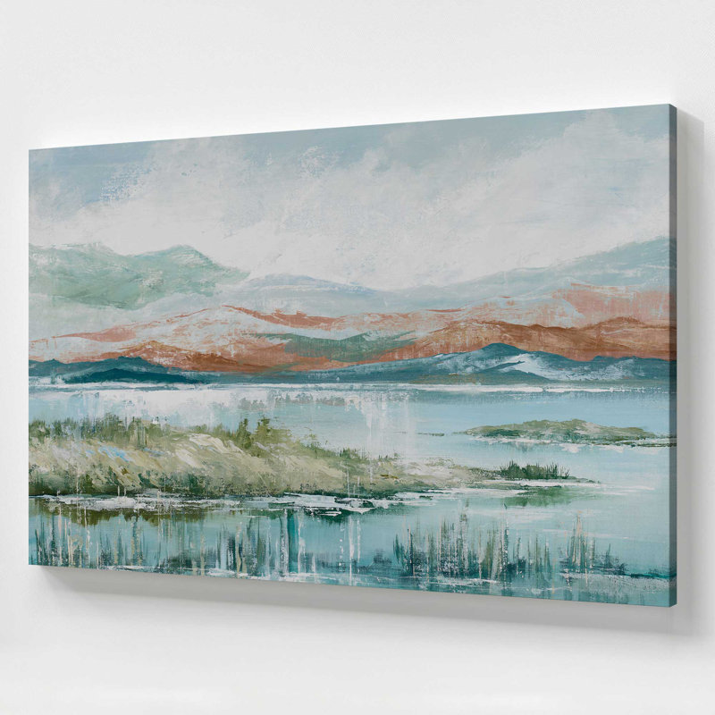 Reproduction d'art sur toile Lakeside, H 40 po x l 60 po