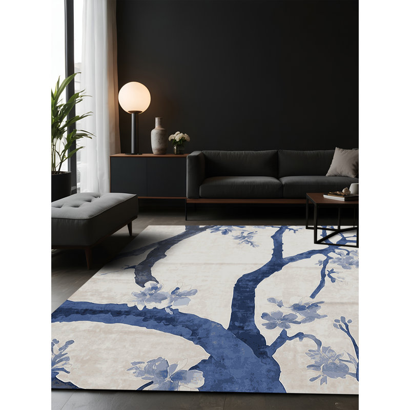 Tapis gris soyeux et moelleux, Carré 5 pi