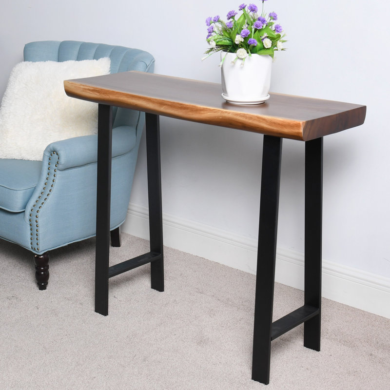 Solid Wood Top Console Table, 86.4cm H x 99.1cm W x 33cm D