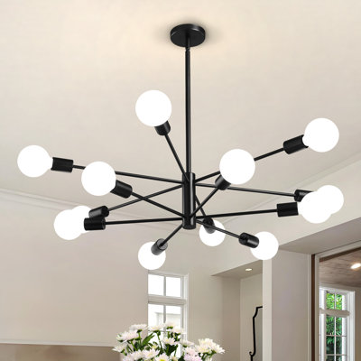 Croner 12 - Light Dimmable Sputnik Modern Linear Chandelier