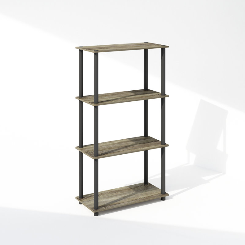 Creekside Plastic Etagere Bookcase, French Oak, (4 Shelves) 43.3" H x 23.6" W x 11.6" D