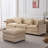 105" Modular Sectional Couch,Upholstered Soft Chenille Fabric Sofa,3 Seater With Ottoman L Shape Sofa-192310022