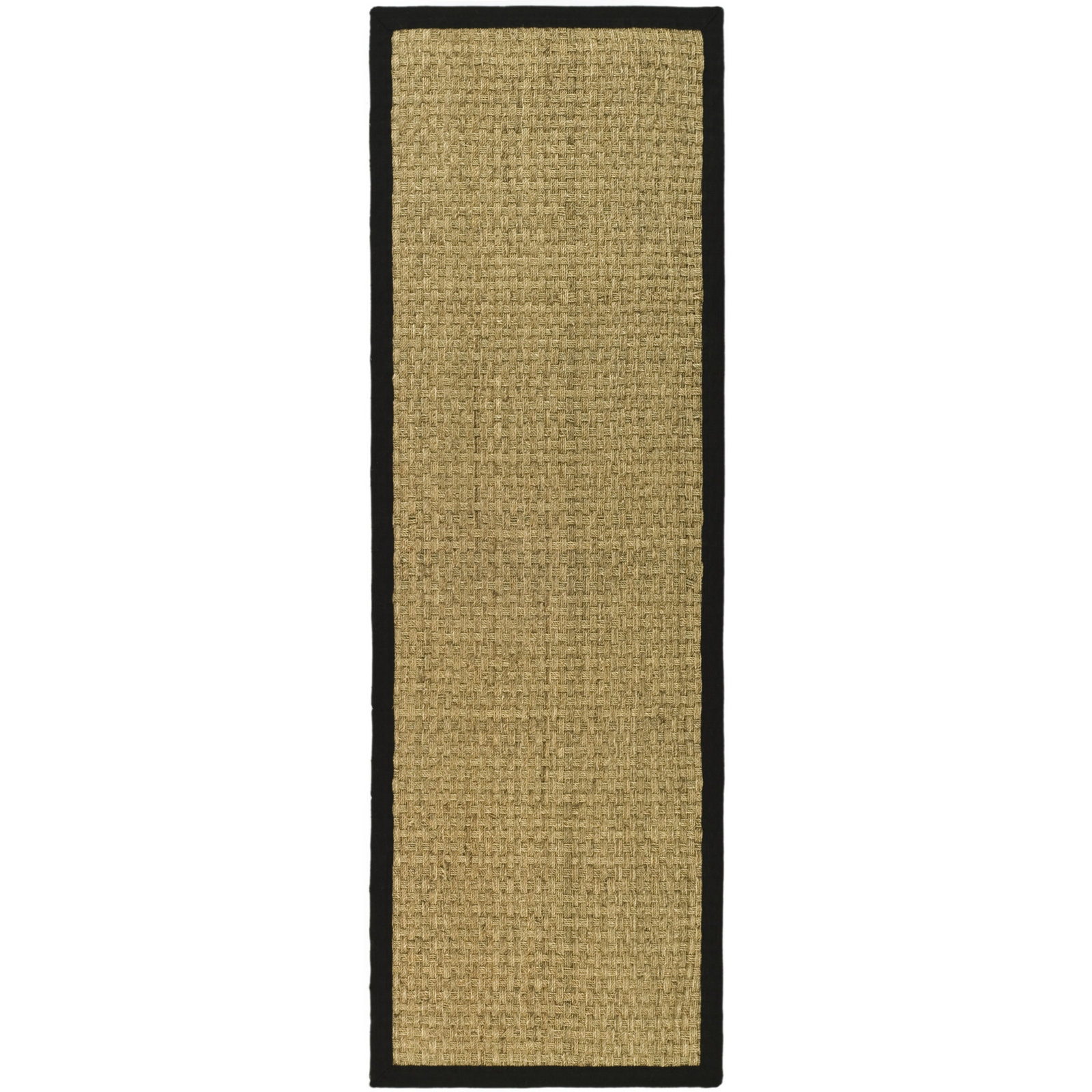 Auckland Natural/Black Area Rug, Runner 2'6" x 16'