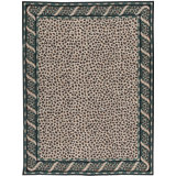 Hand-Knotted High-Quality Green, Beige, and Pink Area Rug