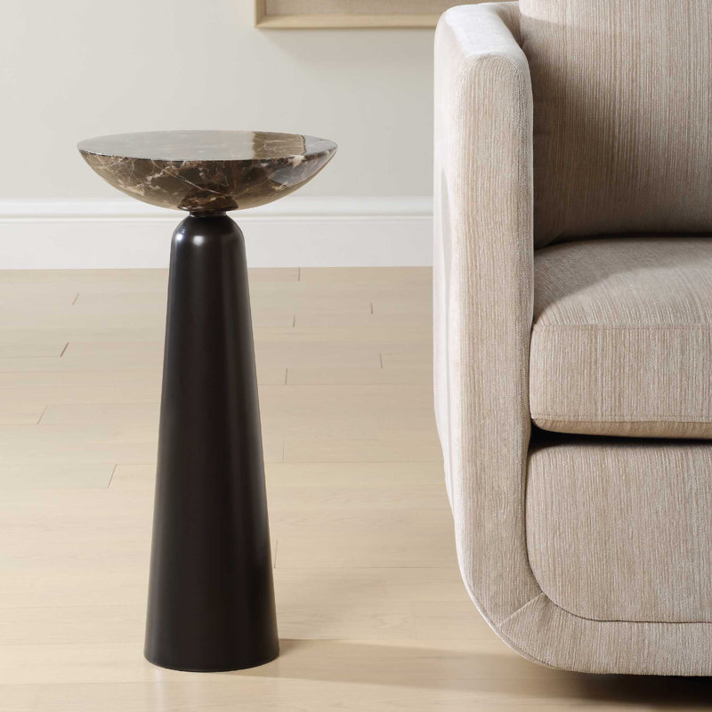 Table d'appoint en marbre brun Uttermost Hastings