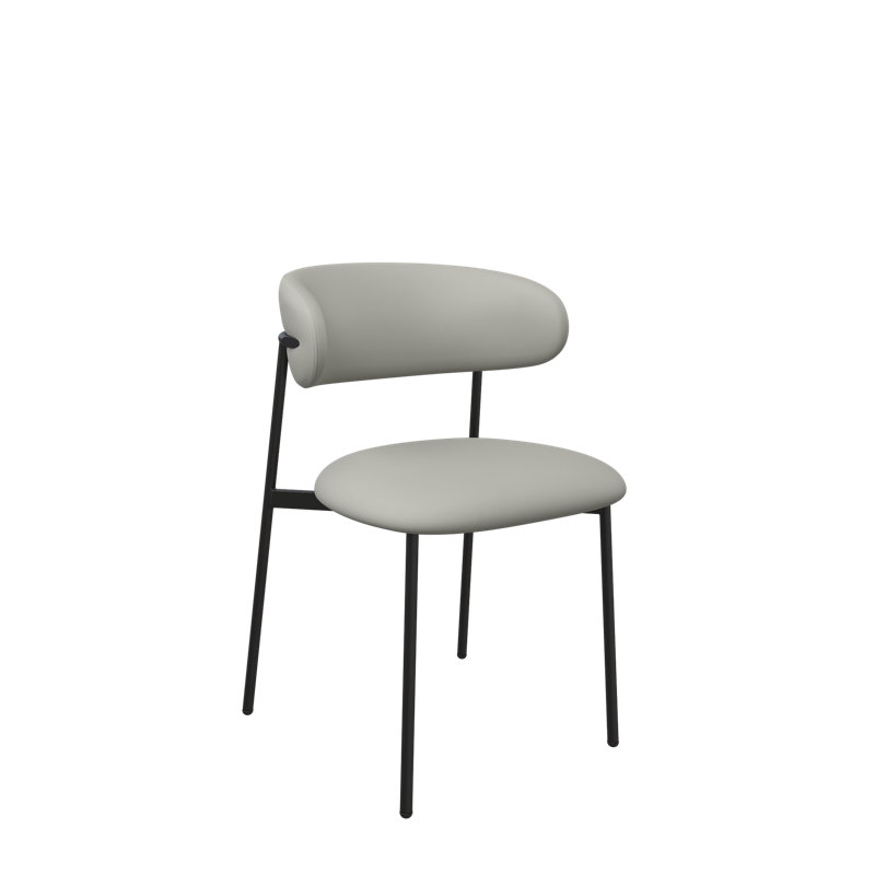 Luna Leather Dining Chair, Taupe
