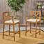 Chaises d'extérieur en bois avec tabourets de patio Perla-385648833-385648839