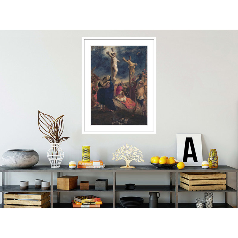 «Christ on the Cross» par Eugène Delacroix, impression giclée encadrée, H 41,5 po x l 31,83 po