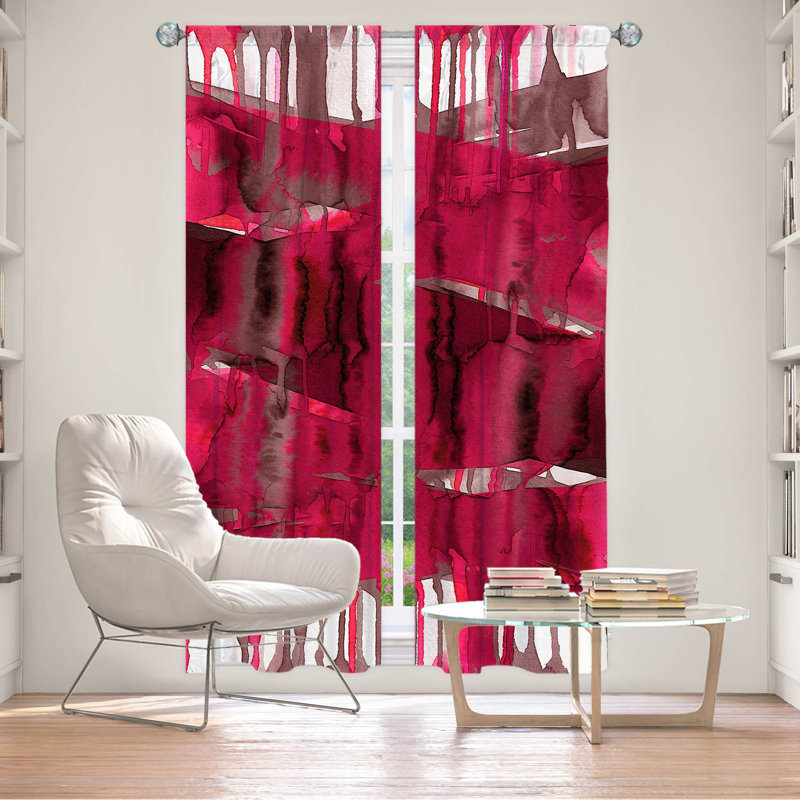 Jemine Room Darkening Curtain Pair, Teal, 20" W x 82" L