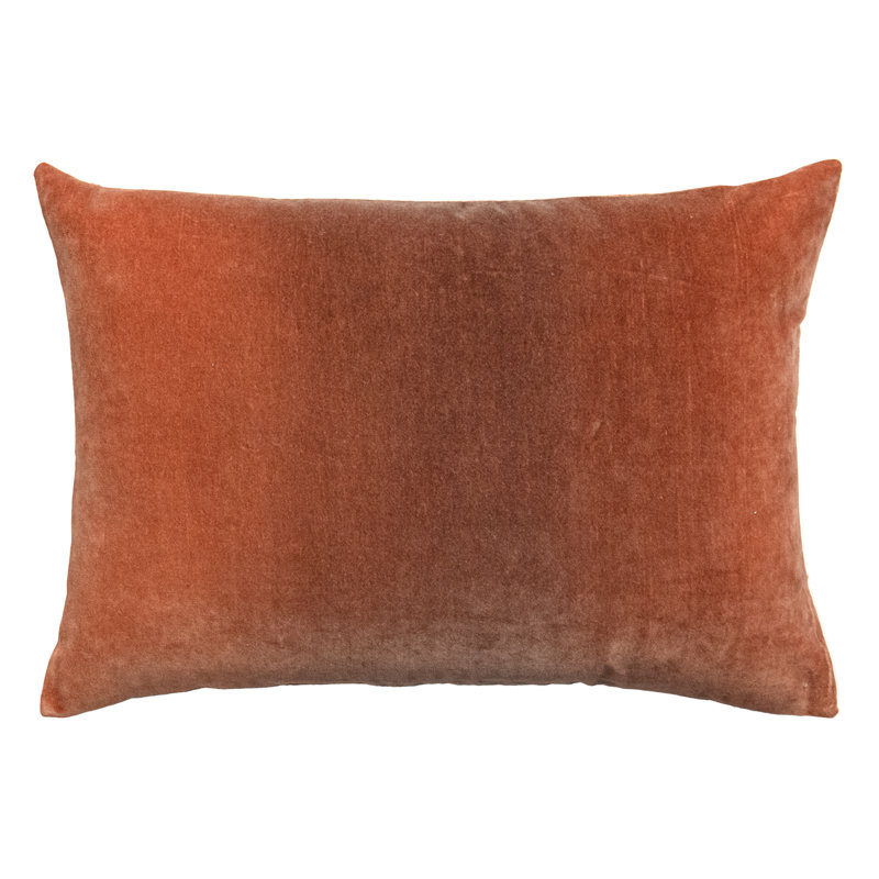 Matte Velvet Pillow Cover & Insert, Terracotta, Rectangle 14"H x 20"W