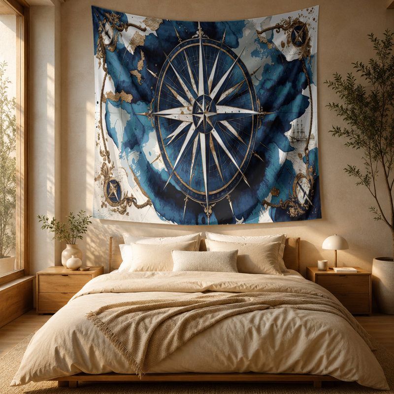 Tapisserie murale Nautical, 88 po x 104 po
