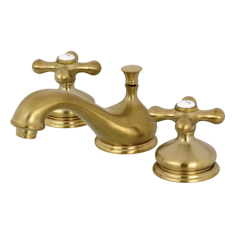 Robinet de salle de bain espacé Kingston, Laiton satiné