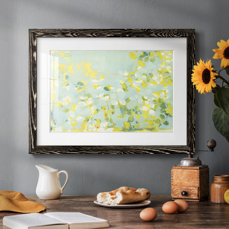 Lumière verte encadrée sur toile, H 22 po x l 32 po x P 1,5 po, Noir