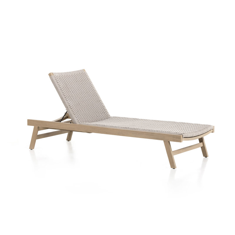 Neecy Outdoor Teak Chaise Lounge