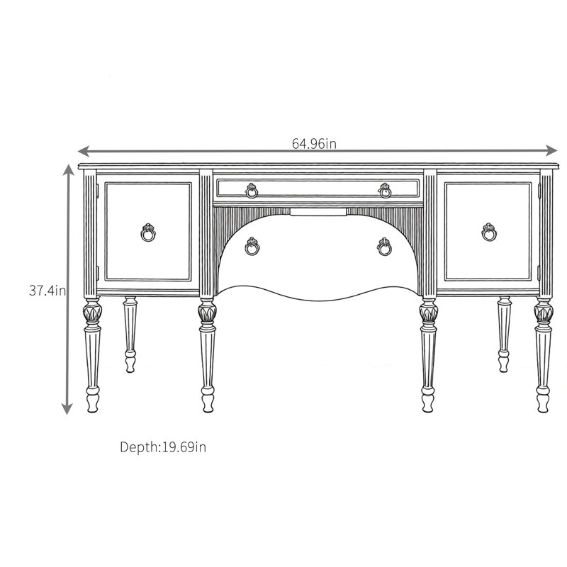 Buffet de haute qualité de style rétro