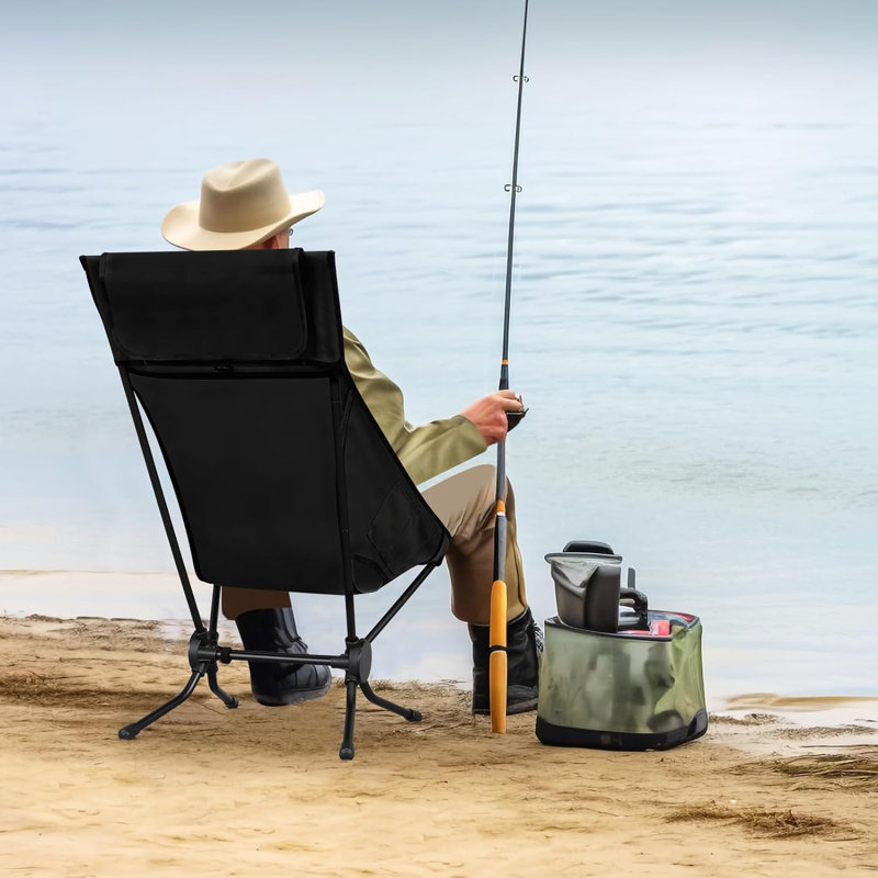 Breider Folding Camping Chair, Black