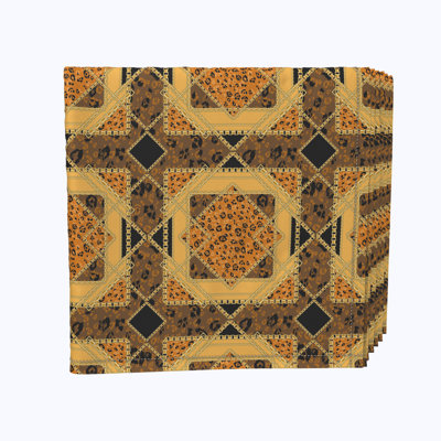 Polyester Animal Print Square Napkin