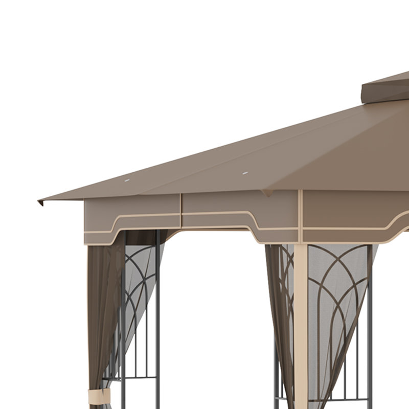 12 pi. L 10 pi. Pavillon de jardin en métal