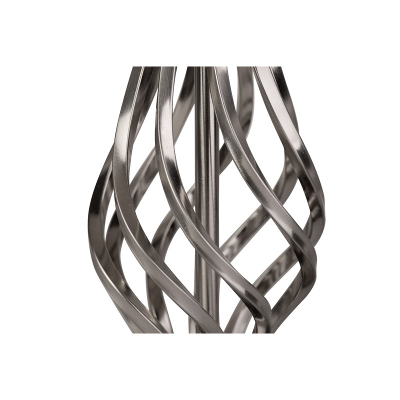 Cortaro Metal Barley Twist Classic Table Lamp, White, Silver