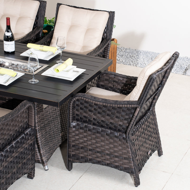 Ensemble repas d'extérieur 7 pièces