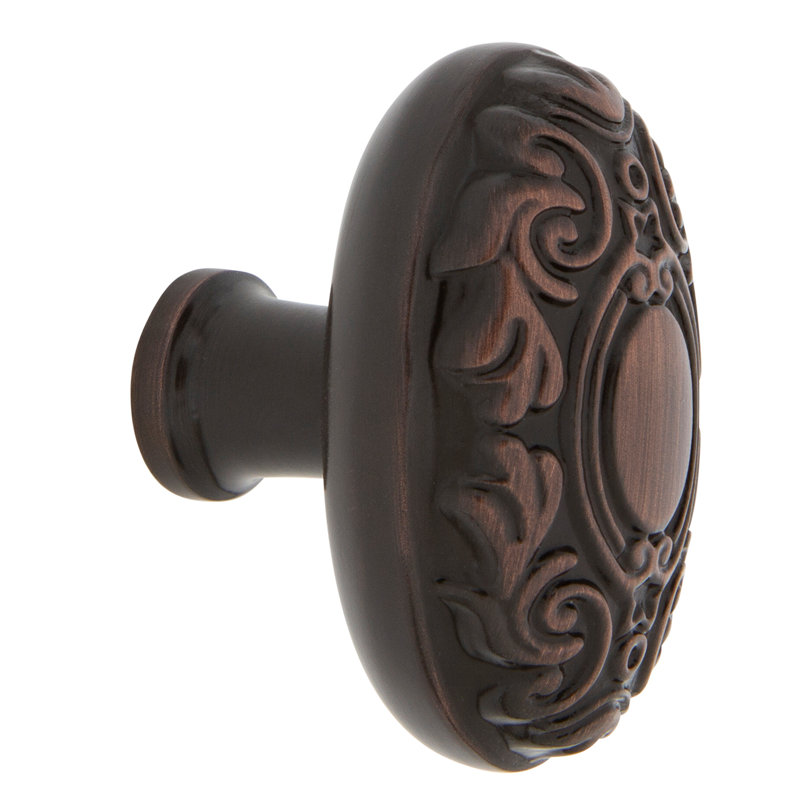 Victorian 1 3/4" Length Oval Knob, Timeless Bronze