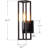Black Flush Mounted Sconce Open Frame