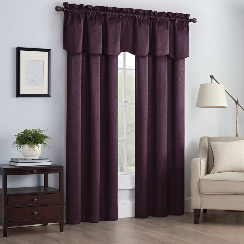 Canova Polyester Blend Light Filtering Curtain Panel, 63" L x 42" W, Plum