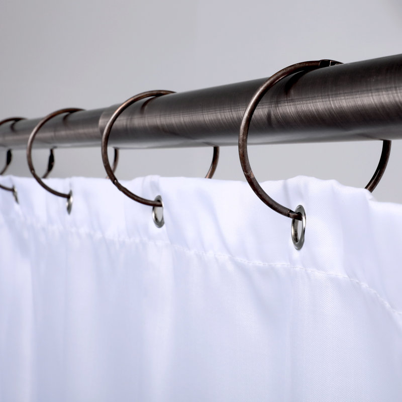 Oil Rubbed Bronze Rust-Resistant Shower Curtain Rings Set