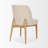 Bacco Curved Back Oatmeal Fabric Dining Side Chair-953140469