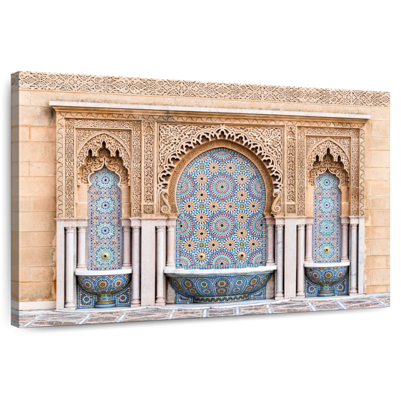 Ravi, fontaines à la mosquée Rabbat, H 34 po x l 51 po