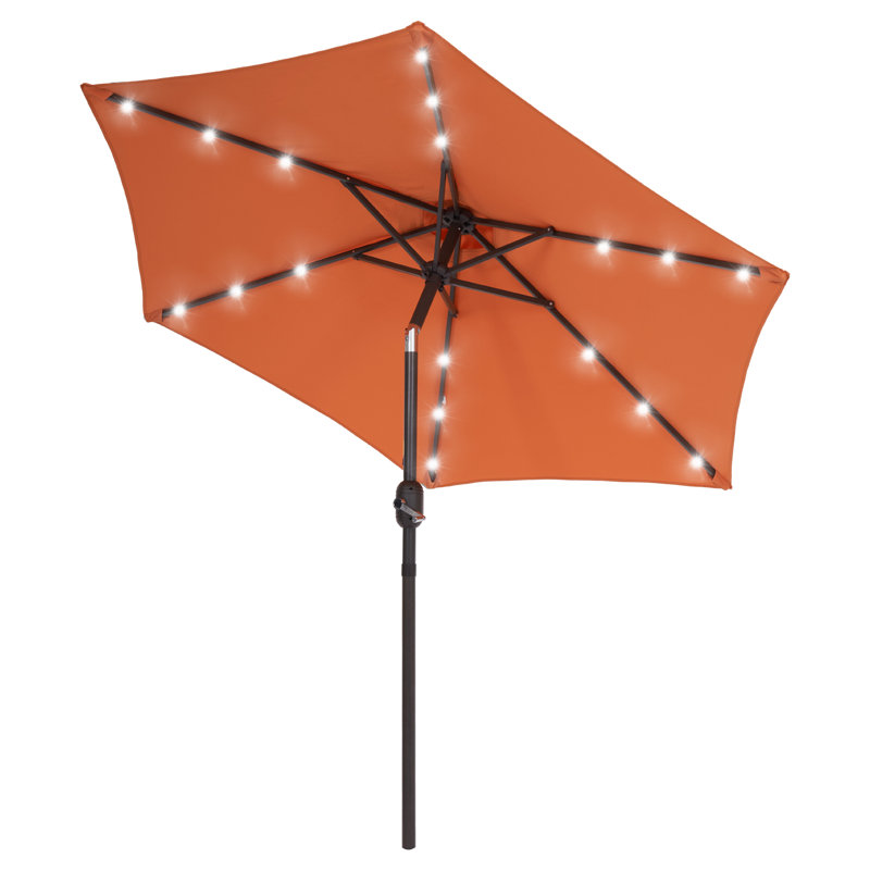 Parasol de marché lumineux 7,5 pi Asylbek, Orange