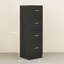 Seantae File Cabinet, 4 Drawers, Vertical Filing Cabinet, Black Wood Effect-822323193