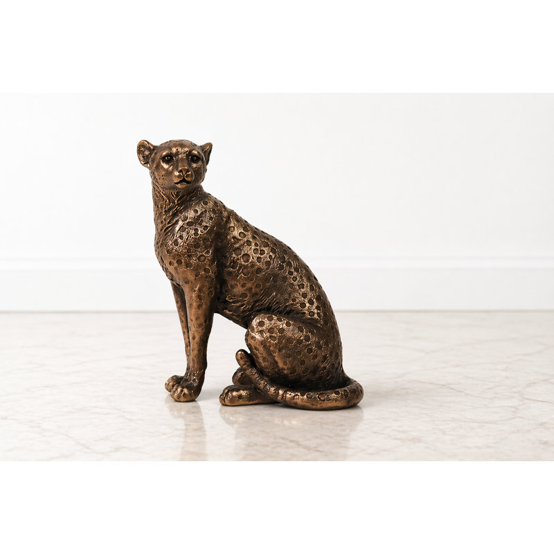 Vintage Cheetah Figurine for Home Decor
