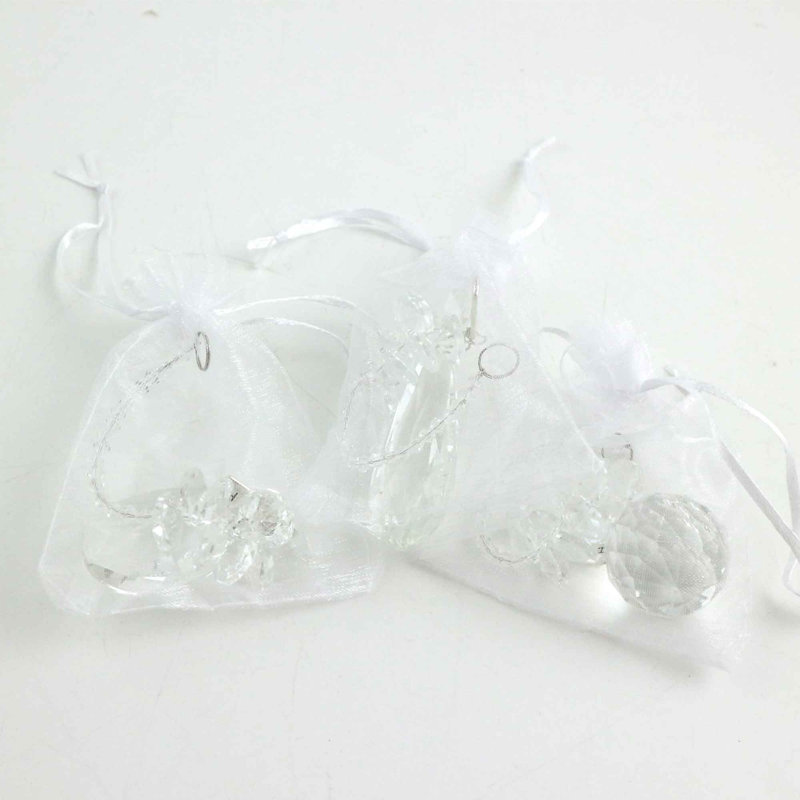 Ensemble de 3 ornements en forme de prisme Suncatcher Holiday, Transparent